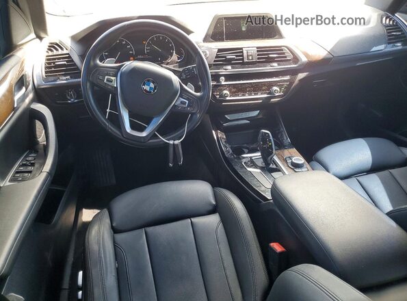 5UXTR7C58KLF34398 2019 BMW X3 Black წინა პანელის ხედი
