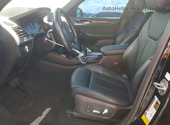 5UXTR7C58KLF34398 2019 BMW X3 Black წინა სალონის ხედი