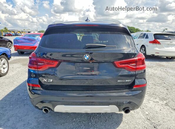 5UXTR7C58KLF34398 2019 BMW X3 Black უკანა ხედი