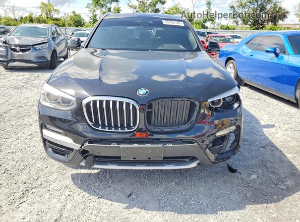 5UXTR7C58KLF34398 2019 BMW X3 Black წინა ხედი