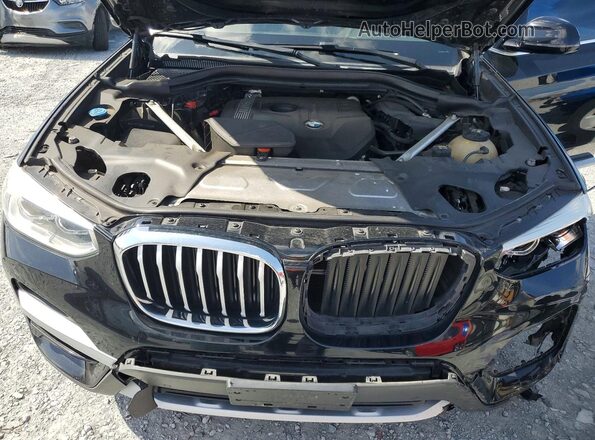 5UXTR7C58KLF34398 2019 BMW X3 Black ძრავის განყოფილების ხედი