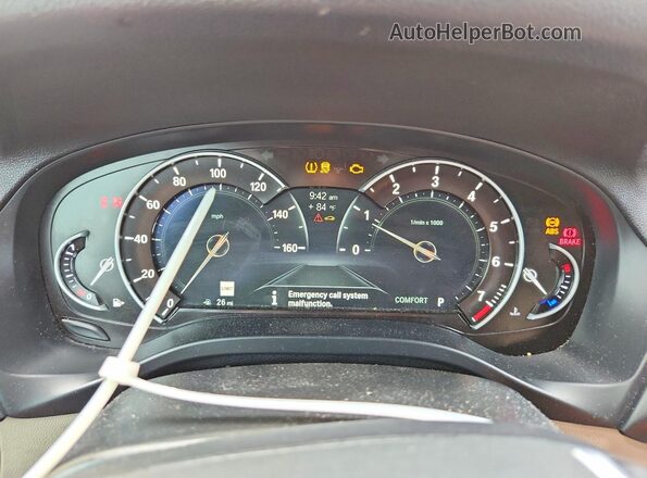 5UXTR7C58KLF37799 2019 BMW X3 Black Вид щитка приладів