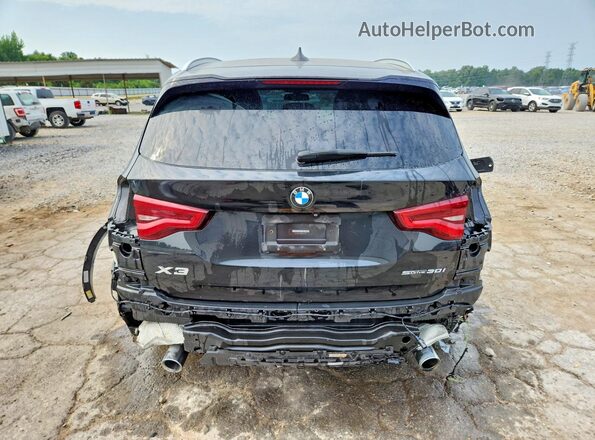 5UXTR7C58KLF37799 2019 BMW X3 Black Вид ззаду