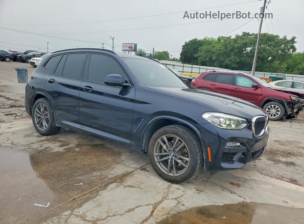 5UXTR7C5XKLR48957 2019 BMW X3 Синий Передняя правая четверть