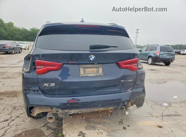5UXTR7C5XKLR48957 2019 BMW X3 Синий Вид сзади