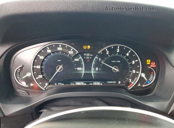 5UXTR7C5XKLR48957 2019 BMW X3 Синий Вид щитка приборов