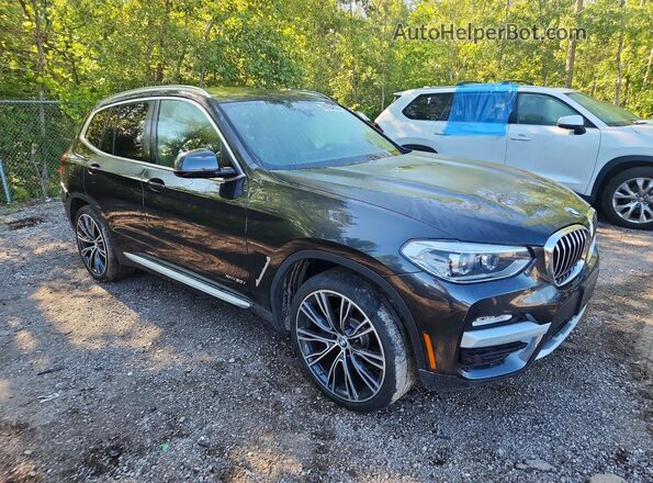 5UXTR9C50JLC82477 2018 BMW X3 Black Передня права чверть