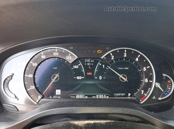 5UXTR9C50KLD98361 2019 BMW X3 Black Vista del cuadro de instrumentos