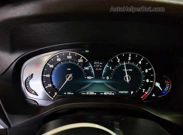 5UXTR9C50KLR04655 2019 BMW X3 Black Widok zestawu wskaźników