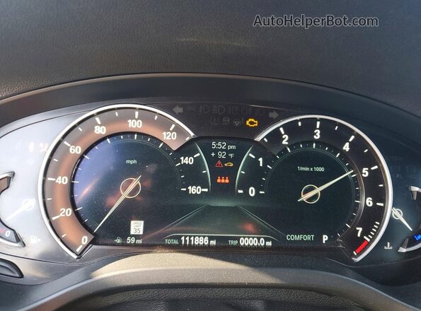 5UXTR9C51KLE17435 2019 BMW X3 Black Սարքավորումների վահանակի տեսք
