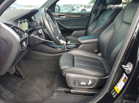 5UXTR9C51KLE21551 2019 BMW X3 Black წინა სალონის ხედი