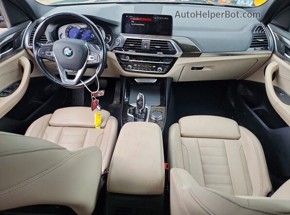 5UXTR9C51KLP88236 2019 BMW X3 Gray წინა პანელის ხედი