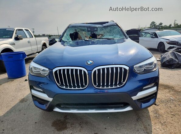 5UXTR9C52KLP95065 2019 BMW X3 Blue Vista frontal