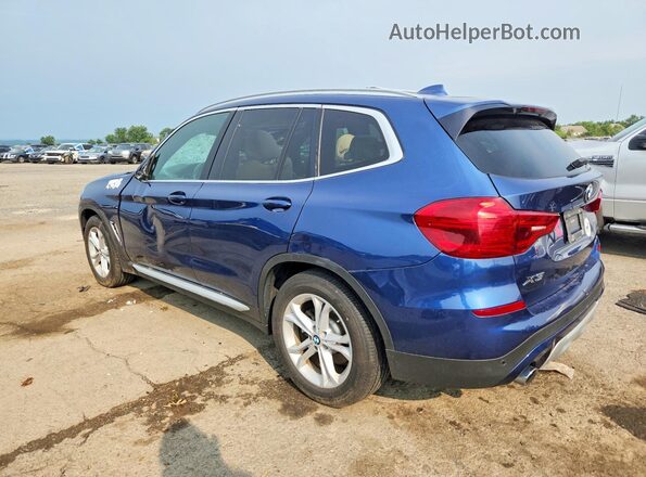 5UXTR9C52KLP95065 2019 BMW X3 Blue Trasero izquierdo
