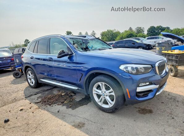 5UXTR9C52KLP95065 2019 BMW X3 Blue Delantero derecho