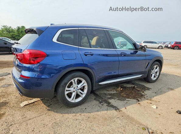 5UXTR9C52KLP95065 2019 BMW X3 Blue Trasero derecho