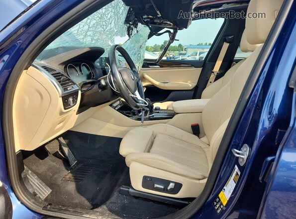 5UXTR9C52KLP95065 2019 BMW X3 Blue Vista interior delantera