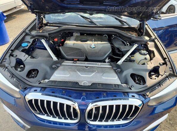 5UXTR9C52KLP95065 2019 BMW X3 Blue Vista interior trasera