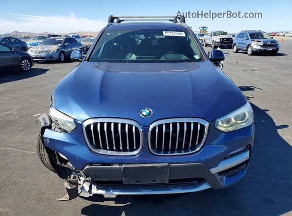5UXTR9C53JLD64767 2018 BMW X3 Blue წინა ხედი