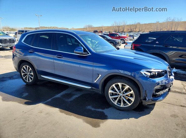 5UXTR9C53KLP95575 2019 BMW X3 Blue Delantero derecho