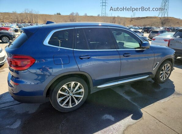5UXTR9C53KLP95575 2019 BMW X3 Blue Trasero derecho