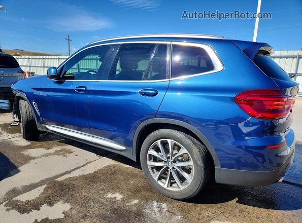 5UXTR9C53KLP95575 2019 BMW X3 Blue Trasero izquierdo