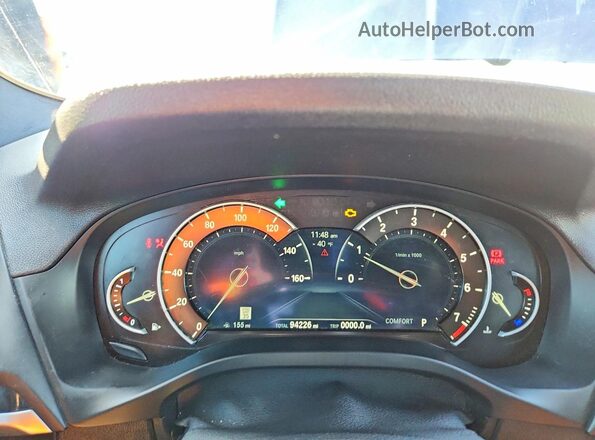 5UXTR9C53KLP95575 2019 BMW X3 Blue Vista del cuadro de instrumentos