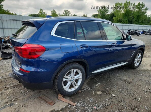 5UXTR9C53KLR09610 2019 BMW X3 Blue Trasero derecho