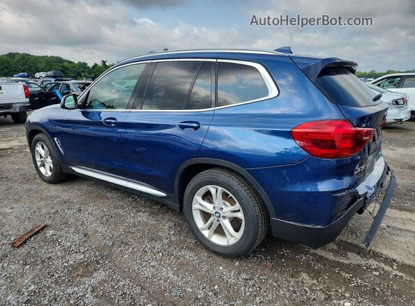 5UXTR9C53KLR09610 2019 BMW X3 Blue Trasero izquierdo