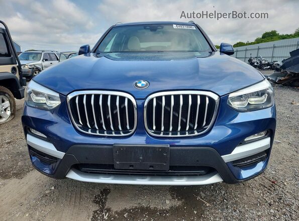 5UXTR9C53KLR09610 2019 BMW X3 Blue Vista frontal