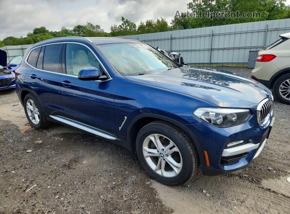 5UXTR9C53KLR09610 2019 BMW X3 Blue Delantero derecho