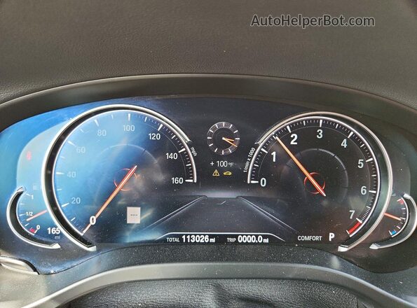 5UXTR9C55JLC81230 2018 BMW X3 Black Widok zestawu wskaźników
