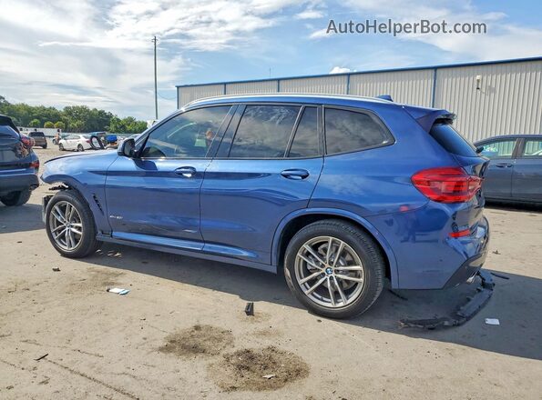 5UXTR9C55JLD63751 2018 BMW X3 Blue Trasero izquierdo
