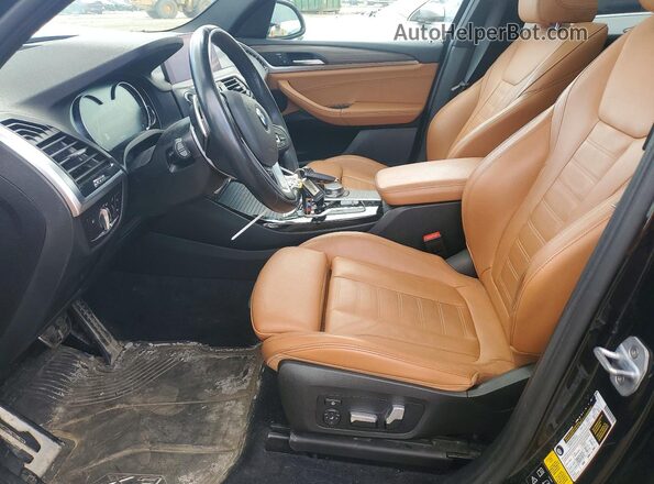 5UXTR9C55KLD93172 2019 BMW X3 Black Вид салону спереду