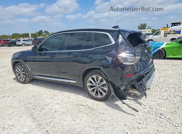5UXTR9C55KLE21309 2019 BMW X3 Black Trasero izquierdo