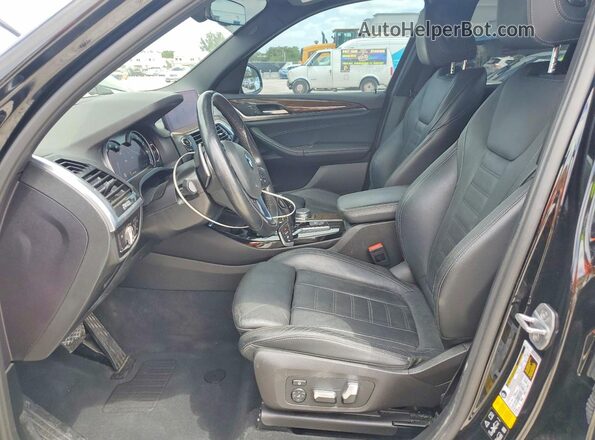 5UXTR9C55KLE21309 2019 BMW X3 Black Vista interior delantera