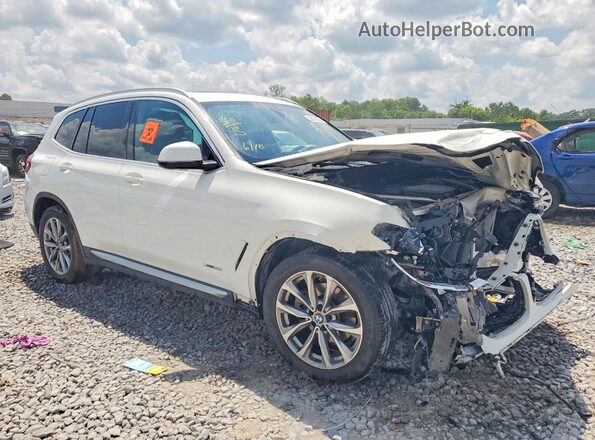 5UXTR9C56JLC72603 2018 BMW X3 White Передня права чверть