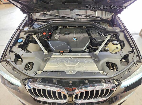 5UXTR9C56JLD61233 2018 BMW X3 Black Vista del compartimento del motor