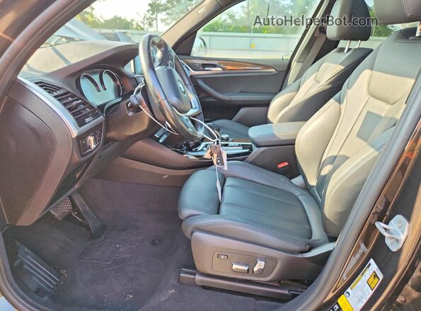 5UXTR9C57KLE16760 2019 BMW X3 Black Front interior view