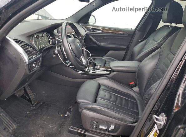 5UXTR9C57KLE19576 2019 BMW X3 Black Widok wnętrza z przodu