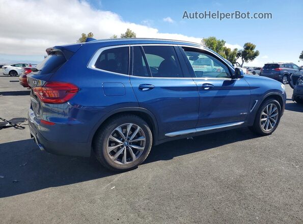 5UXTR9C58JLC81609 2018 BMW X3 Синий Задняя правая четверть