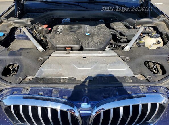 5UXTR9C58JLC81609 2018 BMW X3 Синий Вид задней части салона