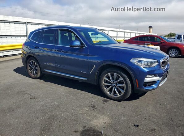 5UXTR9C58JLC81609 2018 BMW X3 Синий Передняя правая четверть