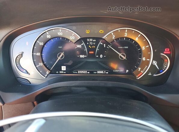 5UXTR9C58JLC81609 2018 BMW X3 Синий Вид щитка приборов