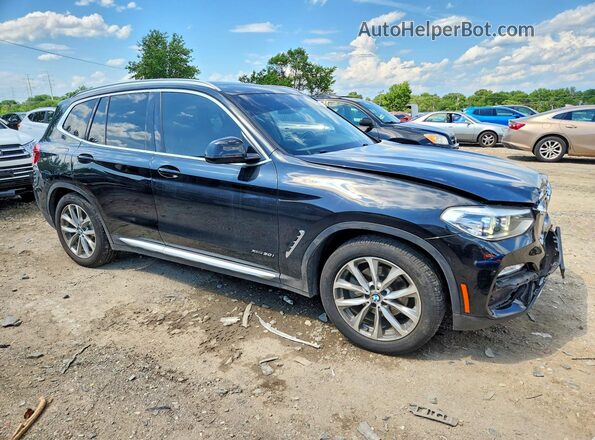 5UXTR9C58JLD57037 2018 BMW X3 Black Delantero derecho