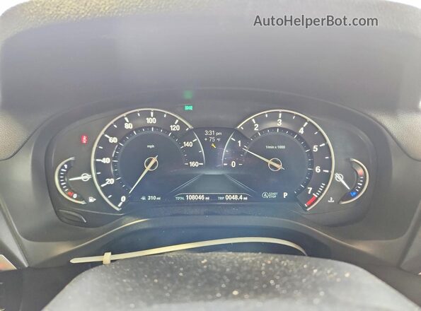 5UXTR9C58JLD62545 2018 BMW X3 White Вид щитка приладів