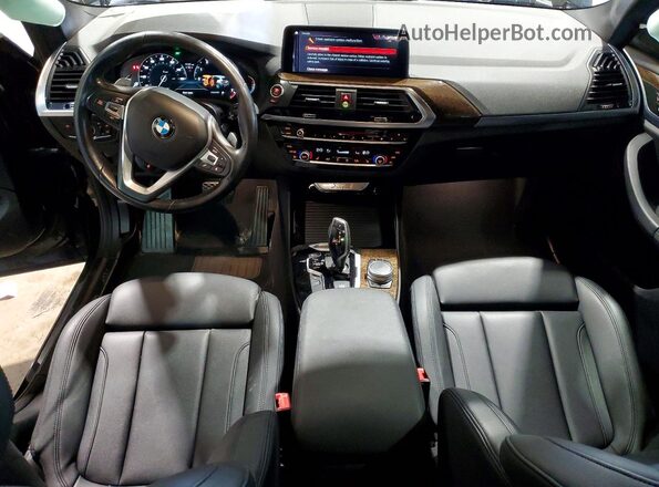5UXTR9C58KLP82322 2019 BMW X3 Black წინა პანელის ხედი