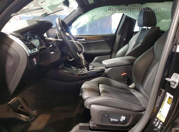 5UXTR9C58KLP82322 2019 BMW X3 Black წინა სალონის ხედი