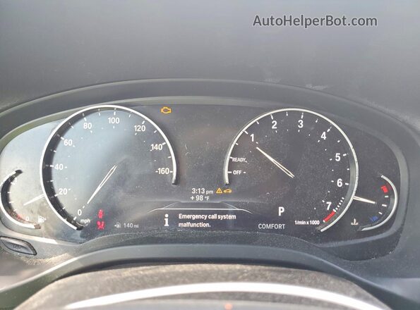 5UXTR9C58KLR05049 2019 BMW X3 White Вид щитка приладів