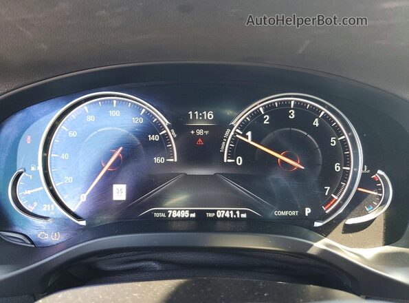 5UXTR9C59JLD88510 2018 BMW X3 Black Սարքավորումների վահանակի տեսք